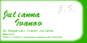 julianna ivanov business card